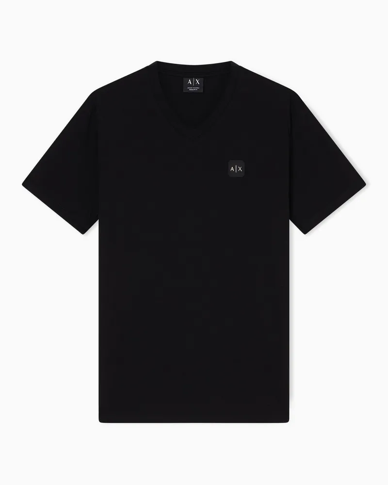 Armani Exchange Regular fit cotton T-shirt Schwarz