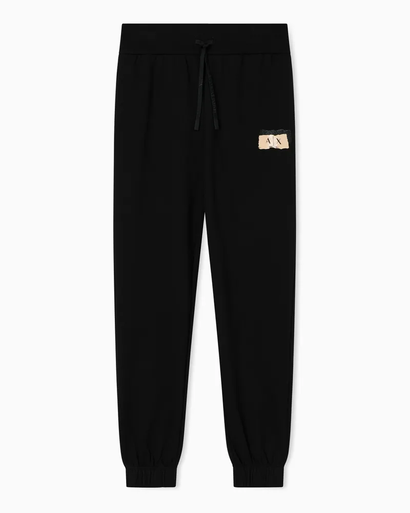 Armani Exchange Cotton jogger trousers Schwarz
