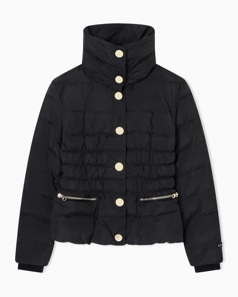 Armani Exchange Jacke aus Nylontaft Schwarz