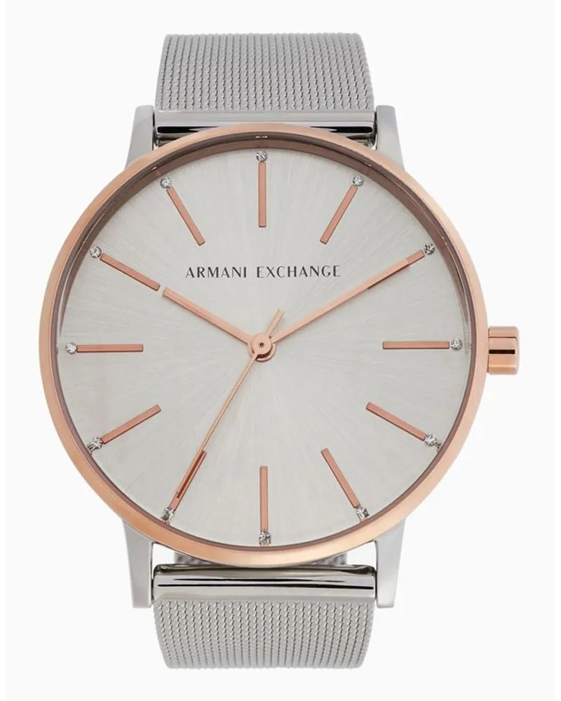Armani Exchange Uhrenstahlarmbänder Silber