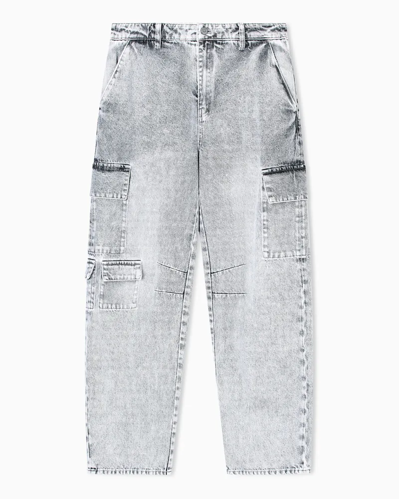 Armani Exchange Loose-Jeans Grau