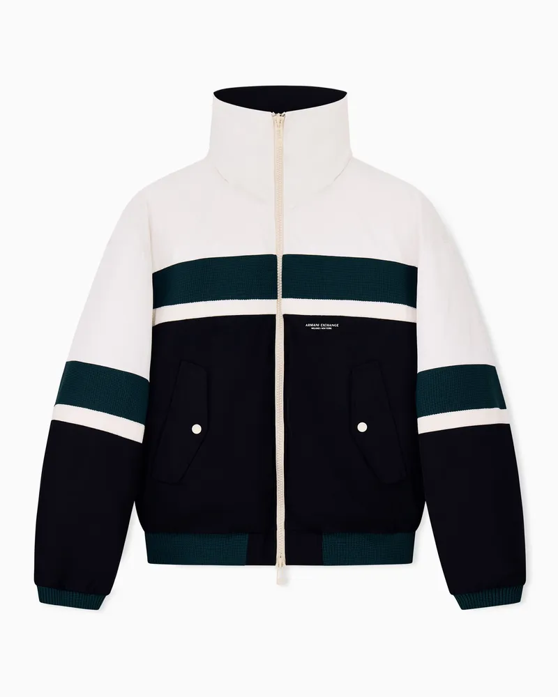 Armani Exchange Blousonjacke mit Stehkragen und Reißverschluss Gemustert