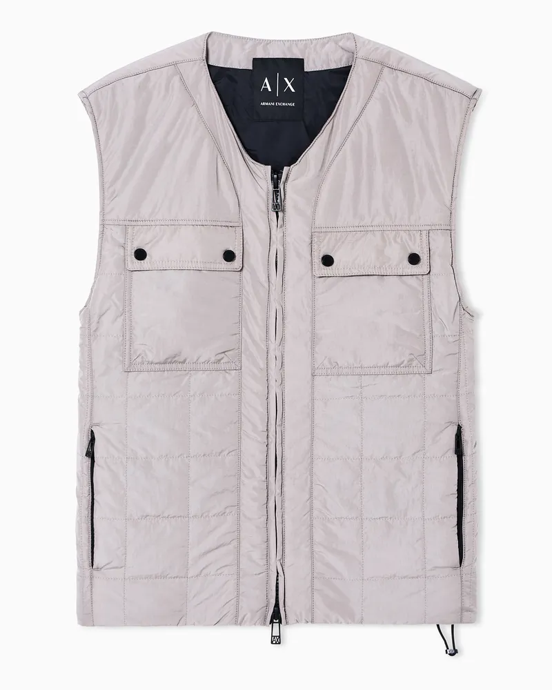 Armani Exchange Down vests in technical fabric Grau
