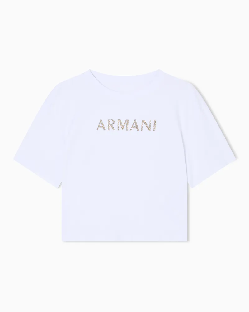 Armani Exchange Cropped-T-Shirts Weiß