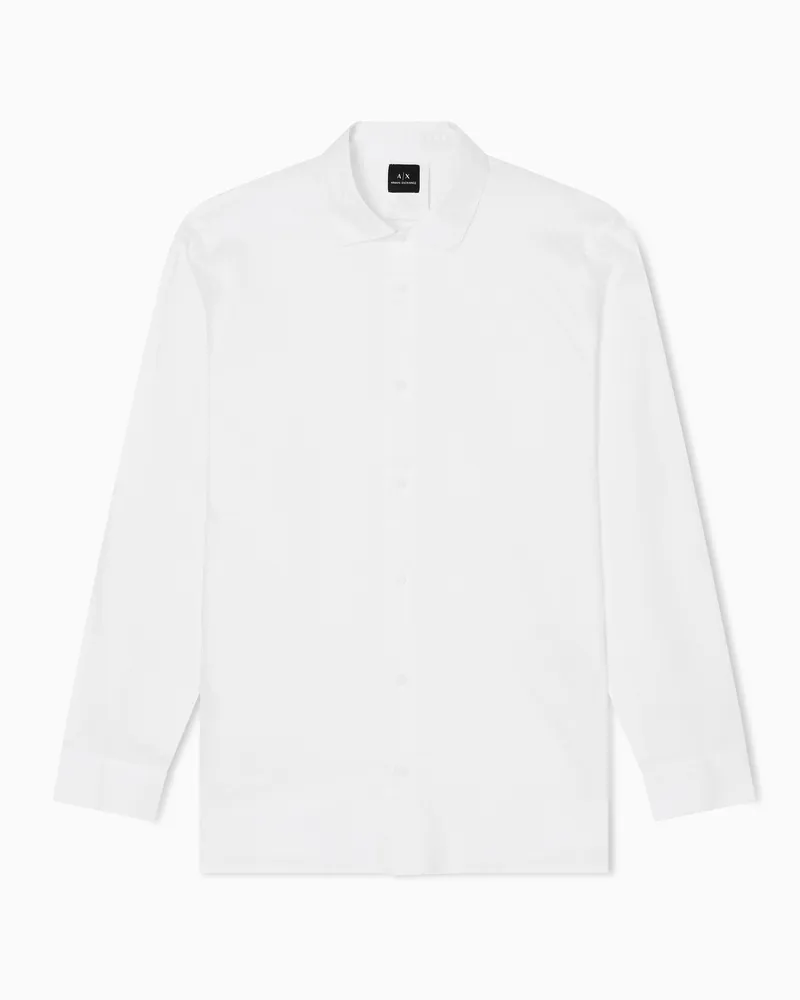 Armani Exchange Hemd im Regular Fit mit Allover-Logo Weiß