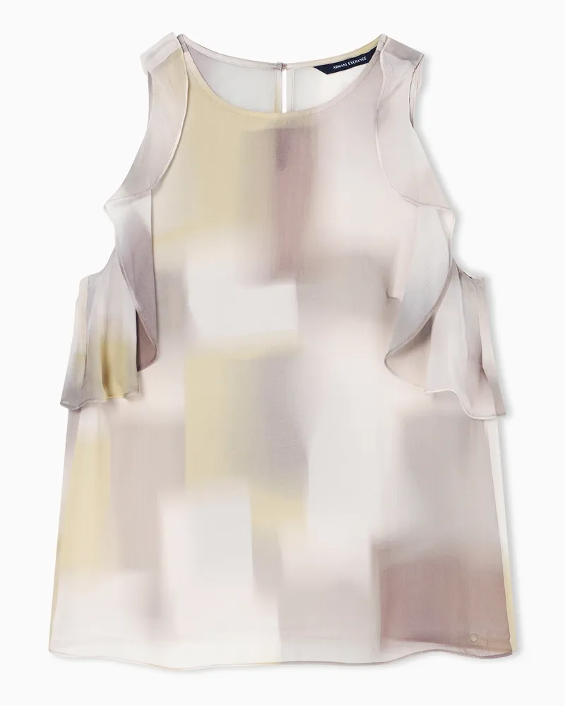 Armani Exchange Top in technical fabric Beige