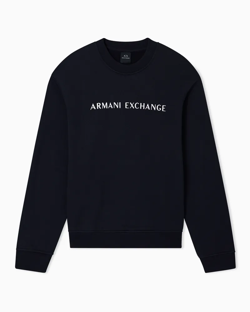 Armani Exchange Poloshirt im Regular Fit mit Reißverschluss und Kontraststreifen Marineblau