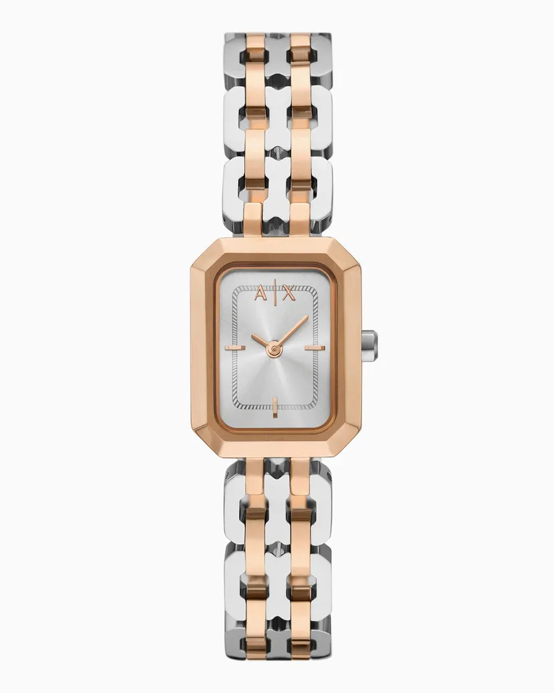 Armani Exchange Zweizeigeruhr Uhr aus zweifarbigem Edelstahl Mehrfarbig