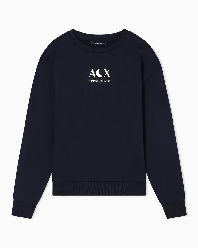 Armani Exchange Cotton French terry sweatshirt Schwarz