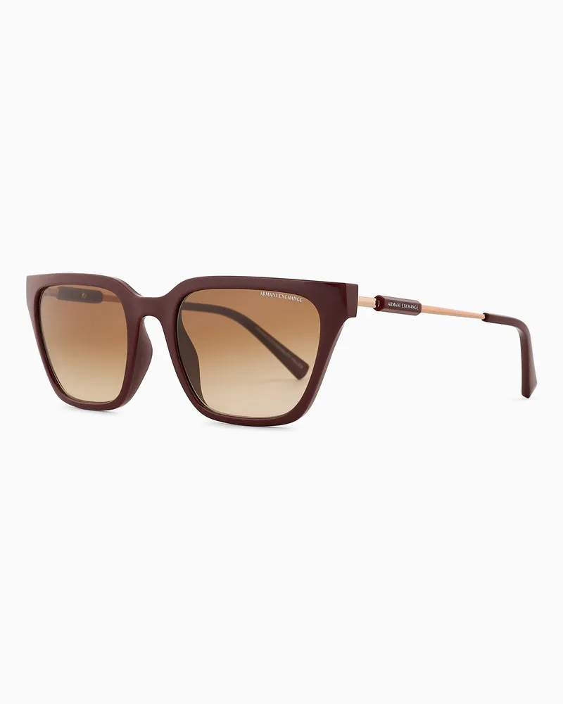 Armani Exchange Sonnenbrille für Damen mit Cat-eye-Fassung Burgunderrot