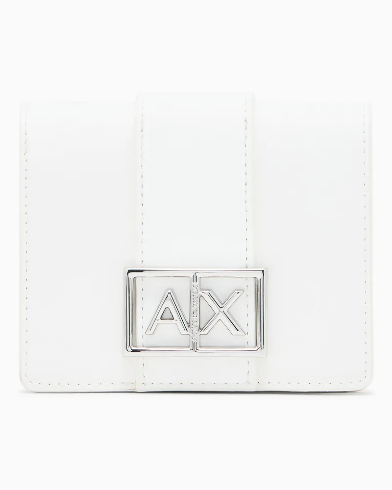 Armani Exchange Kleine Geldbörse mit ASV-Logo Weiß