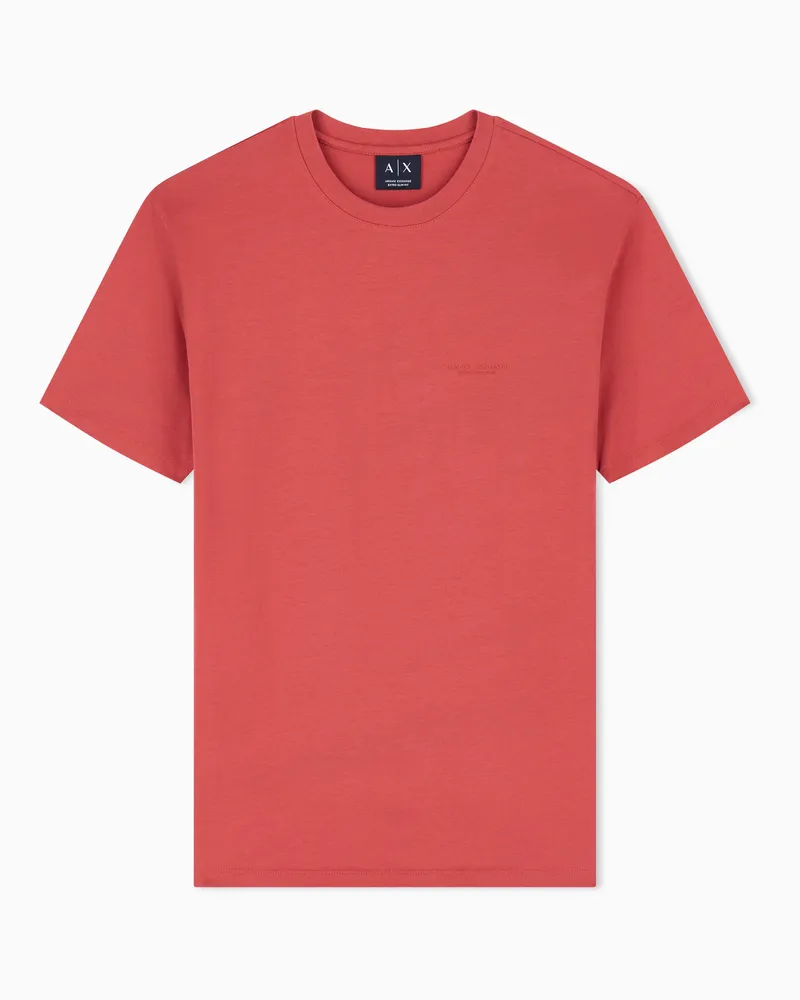 Armani Exchange T-Shirt im Slim Fit aus elastischem Baumwolljersey Rot