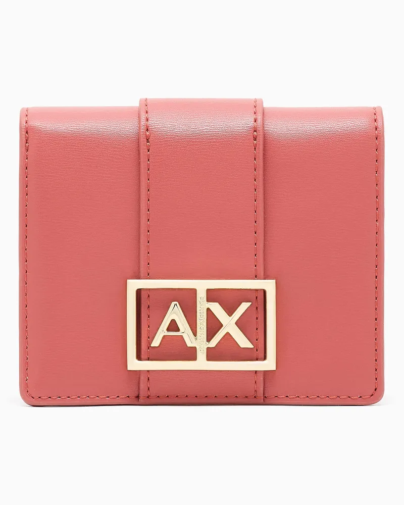 Armani Exchange Kleine Geldbörse mit ASV-Logo Pink