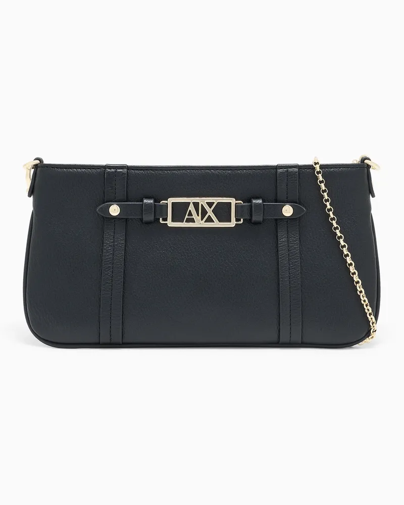 Armani Exchange Mini Bag mit Struktur und Kettenriemen Schwarz