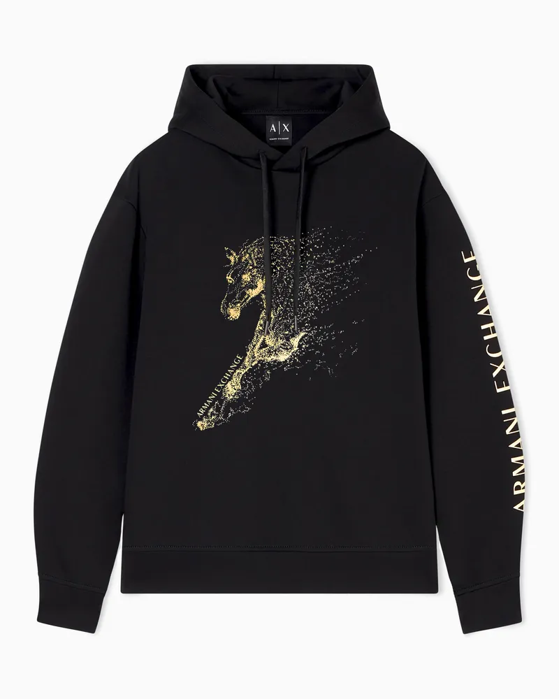 Armani Exchange Cotton hoodie Schwarz