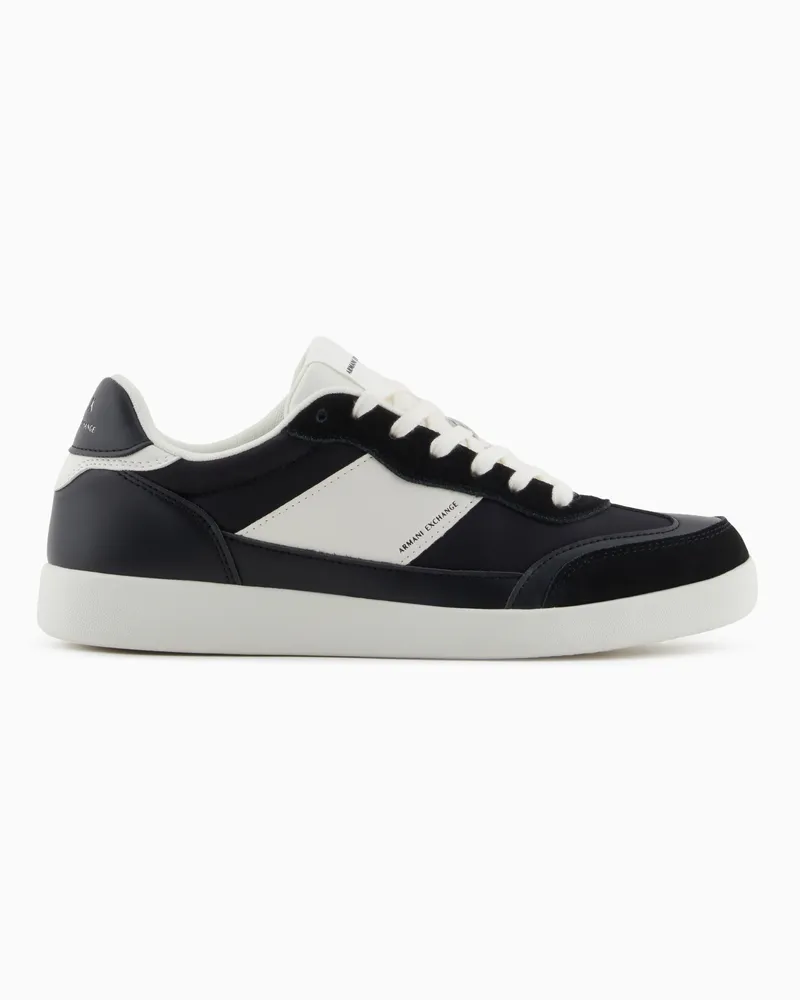 Armani Exchange Sneaker mit kontrastierendem Seitenband Schwarz