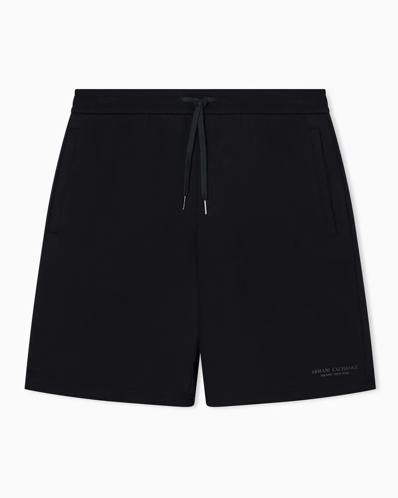 Armani Exchange Shorts mit Ton-in-Ton-Logo Schwarz