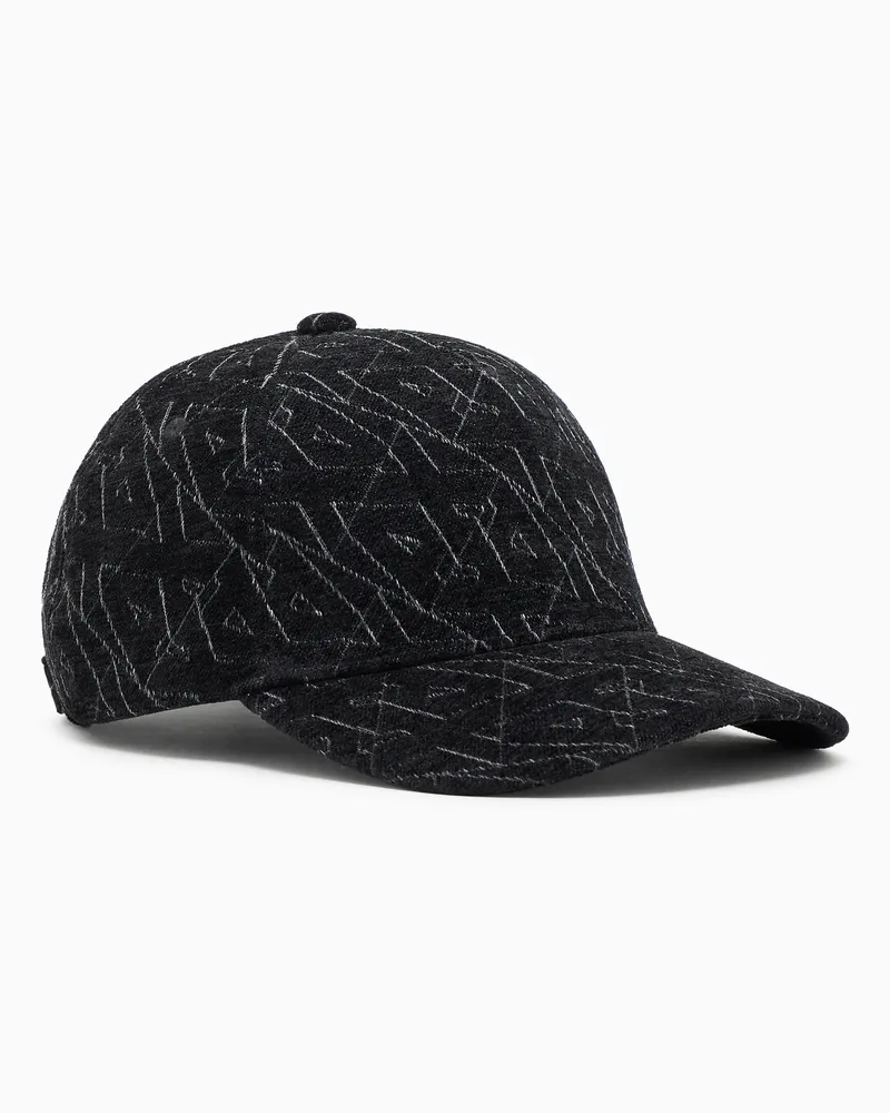 Armani Exchange Schirmmütze mit gesticktem Logo Schwarz