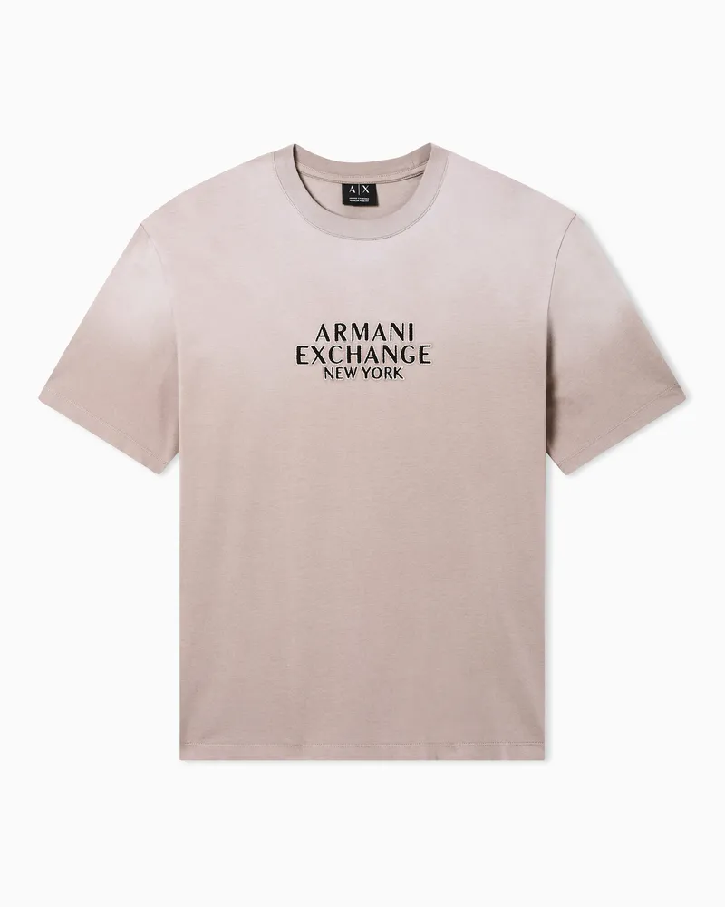 Armani Exchange Regular fit cotton T-shirt Grau