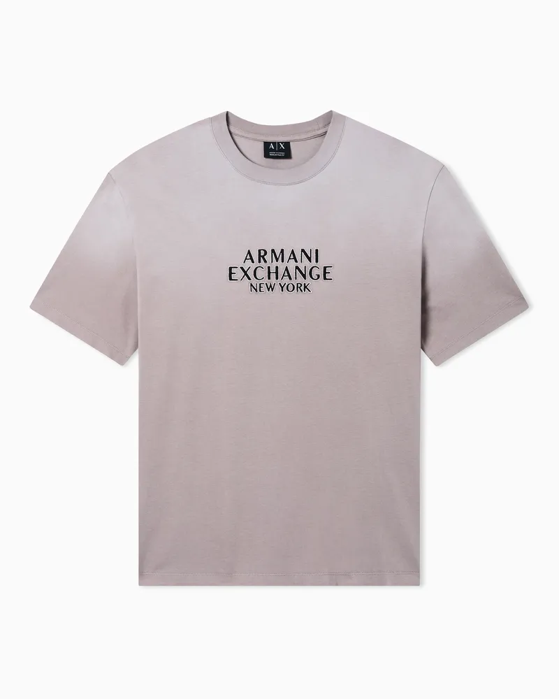Armani Exchange Regular fit cotton T-shirt Grau