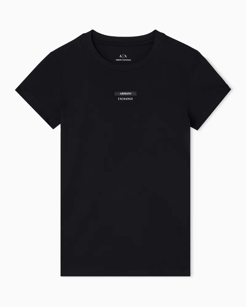 Armani Exchange Slim Fit T-Shirts Schwarz