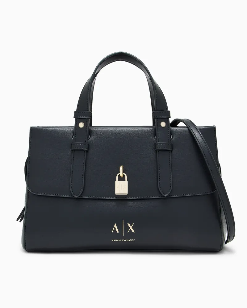 Armani Exchange Handtasche mit Vorhängeschloss Schwarz
