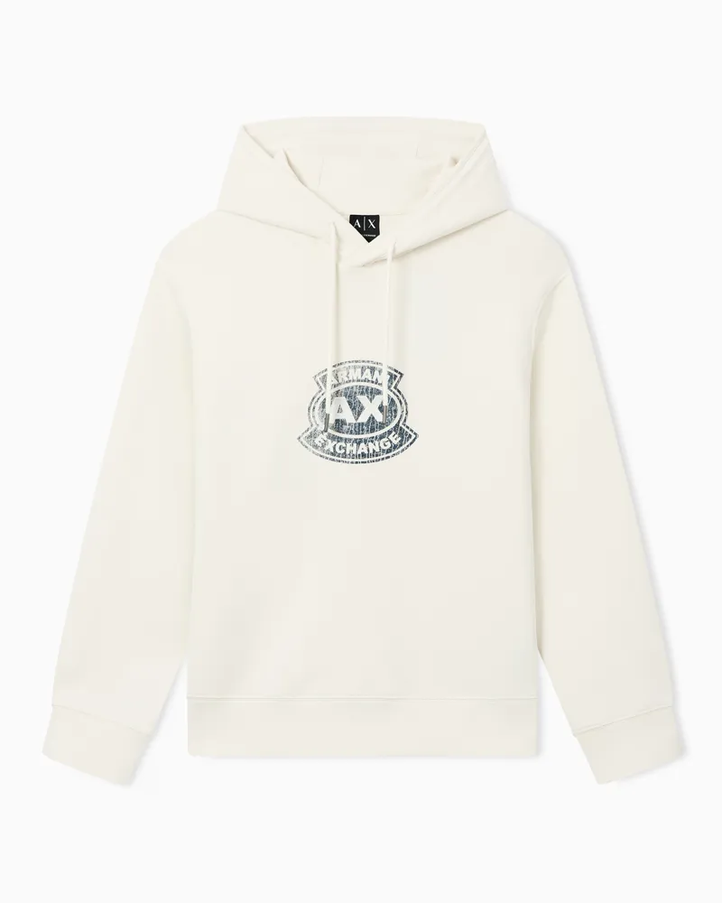 Armani Exchange Cotton hoodie Weiß
