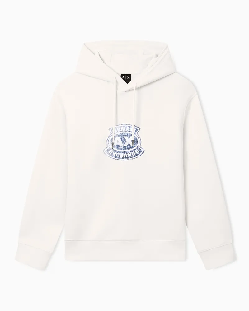 Armani Exchange Cotton hoodie Weiß