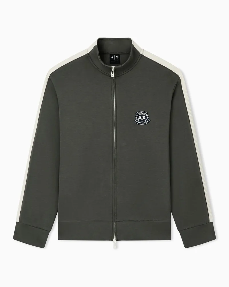 Armani Exchange Stretch bonded cotton sweatshirt Grau