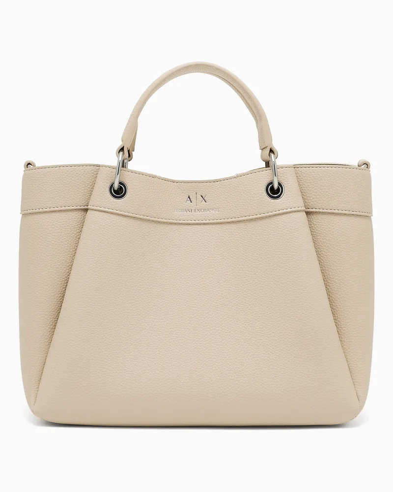 Armani Exchange Mittelgroße Handtasche mit Degradé-Schultergurt Beige