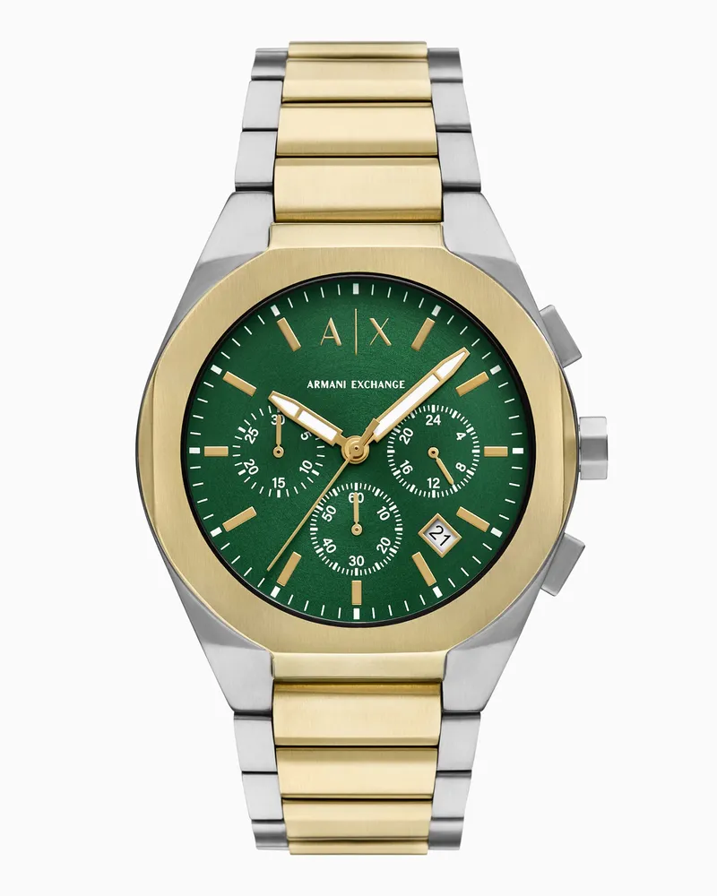 Armani Exchange Chronograph Two-Tone Stainless Steel Watch Mehrfarbig