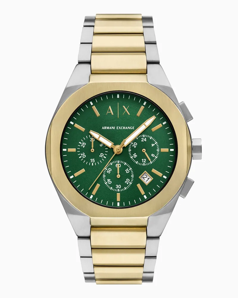 Armani Exchange Chronograph Two-Tone Stainless Steel Watch Mehrfarbig