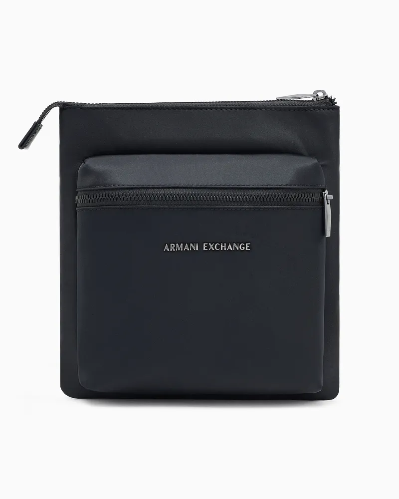 Armani Exchange Flache Umhängetasche Blau