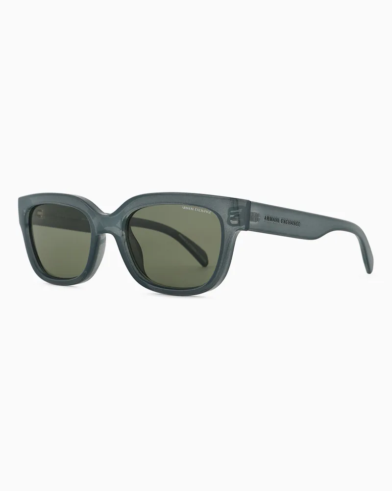 Armani Exchange Sonnenbrille mit unregelmäßig geformter Fassung für Damen Grau
