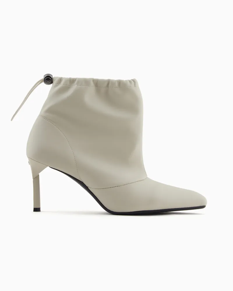 Armani Exchange Stiefeletten mit Absatz und Kordelzug Weiß