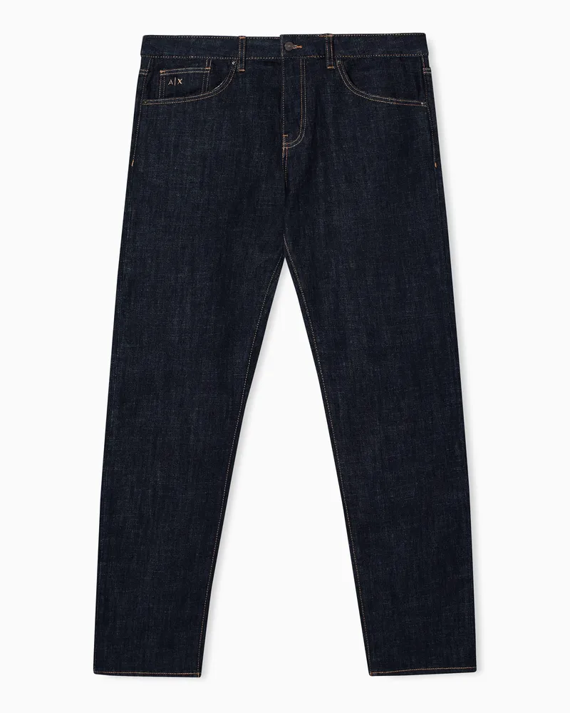 Armani Exchange Straight Fit Jeans aus Comfort Denim Blau