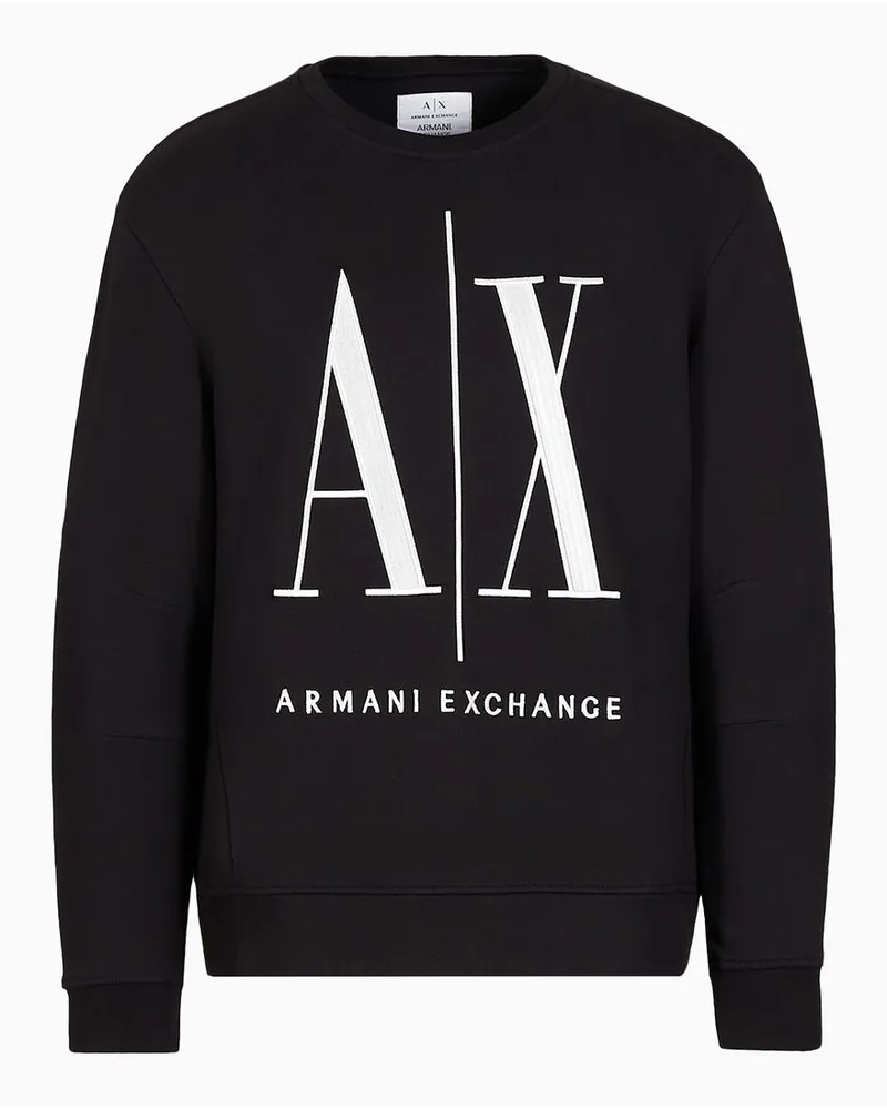 Armani Exchange Sweatshirt mit Aufdruck Schwarz
