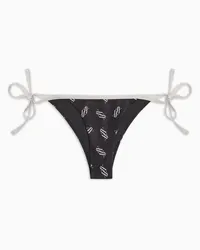 Armani Exchange Monogram-bikinihose Aus Recyceltem Asv-stoff Logo