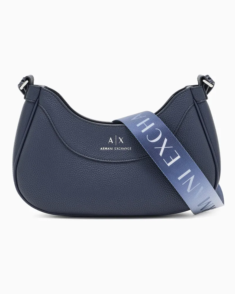 Armani Exchange Geformte Hobo-Tasche Marineblau