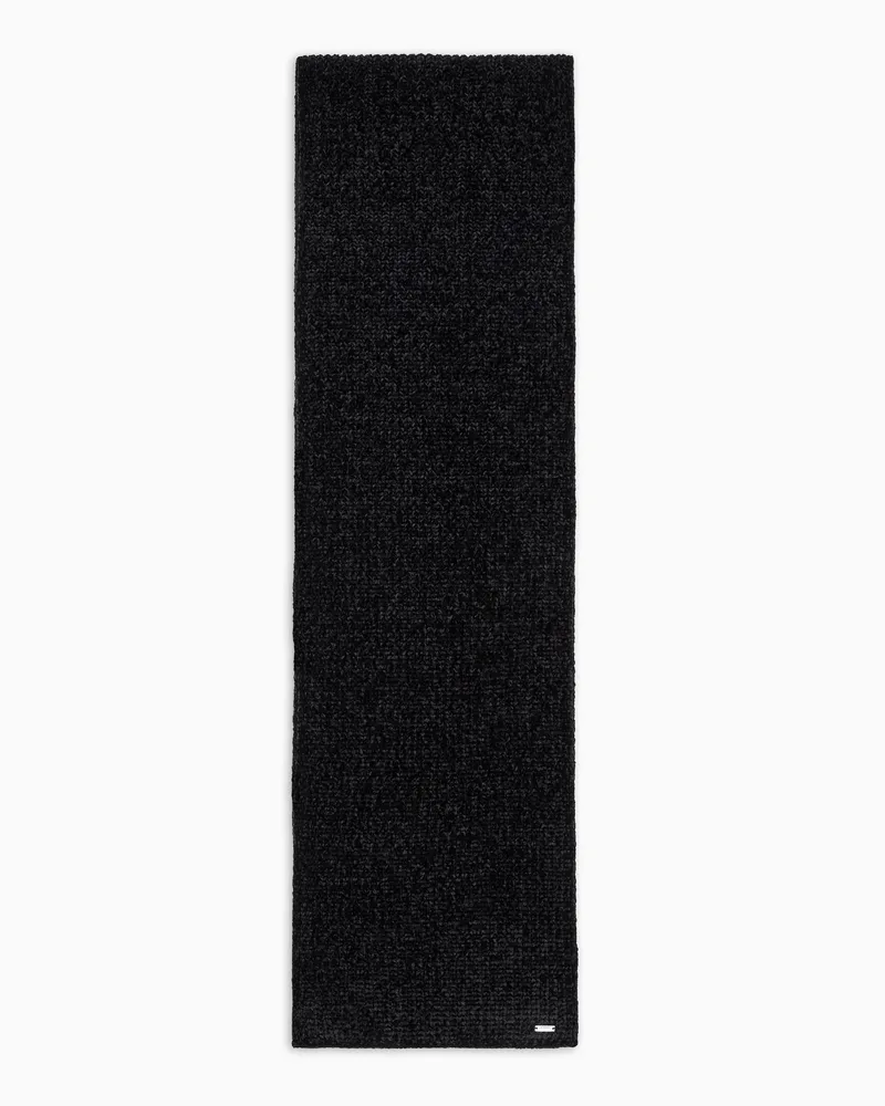 Armani Exchange BLACK KNITTED SCARF Schwarz
