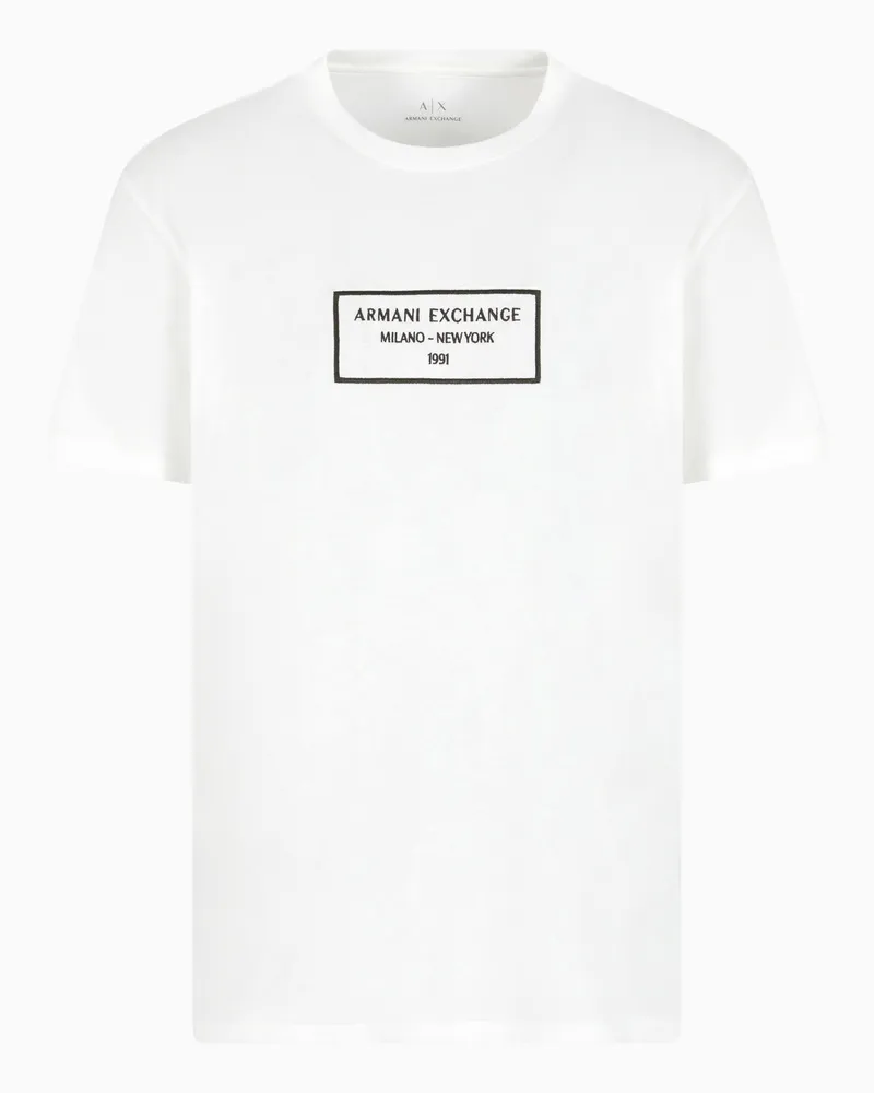 Armani Exchange T-Shirt „Milan New York“ in normaler Passform Weiß