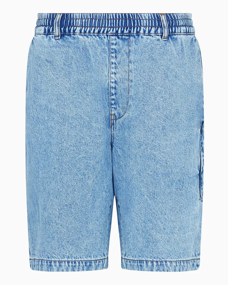 Armani Exchange Bermudashorts aus Stretch-Denim Blau