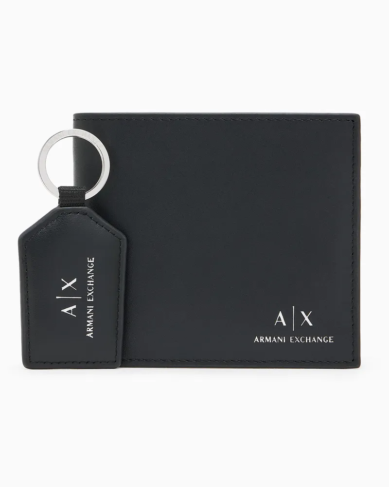 Armani Exchange Geschenkset aus Leder Schwarz