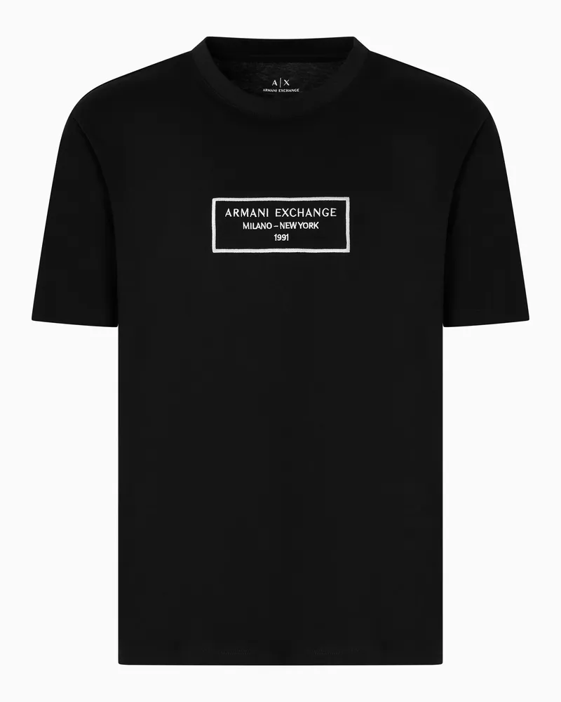Armani Exchange T-Shirt „Milan New York“ in normaler Passform Schwarz