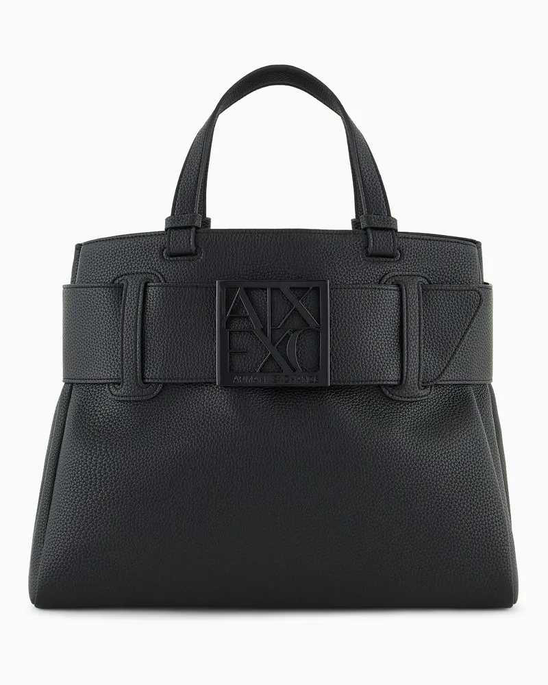 Armani Exchange Handtasche mit ASV-Logo-Detail Schwarz
