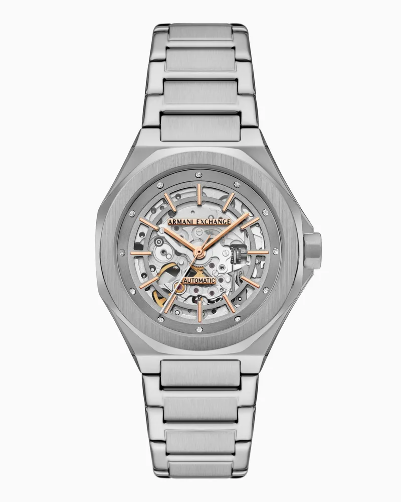 Armani Exchange Automatikuhr aus Edelstahl Mehrfarbig