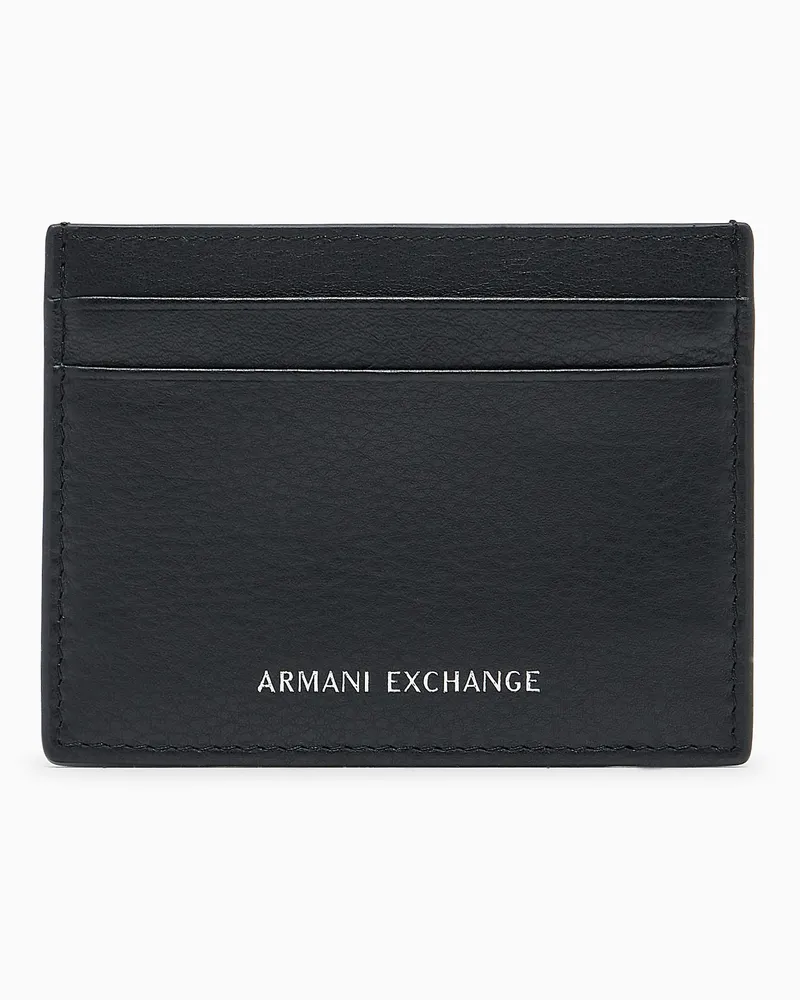 Armani Exchange Technical fabric card holder Schwarz