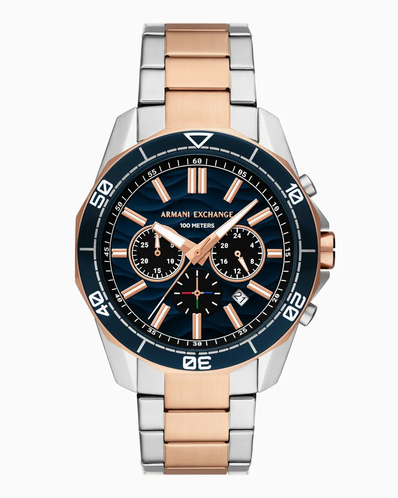 Armani Exchange Chronograph Two-Tone Stainless Steel Watch Mehrfarbig