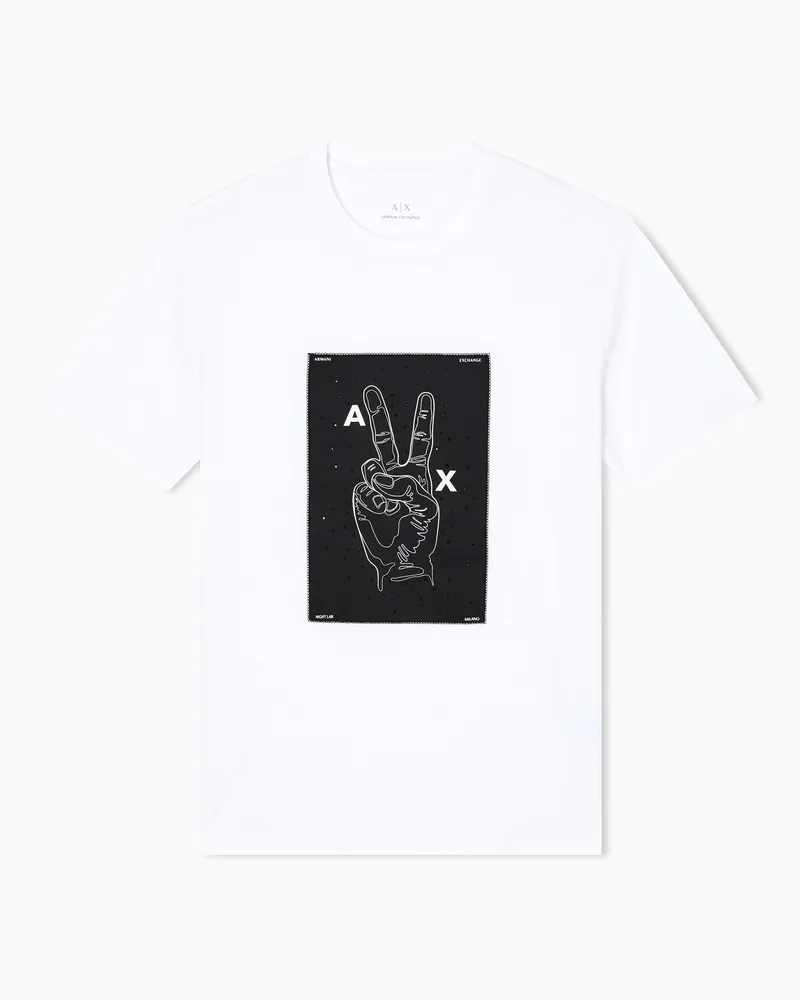 Armani Exchange Regular Fit T-Shirts Weiß