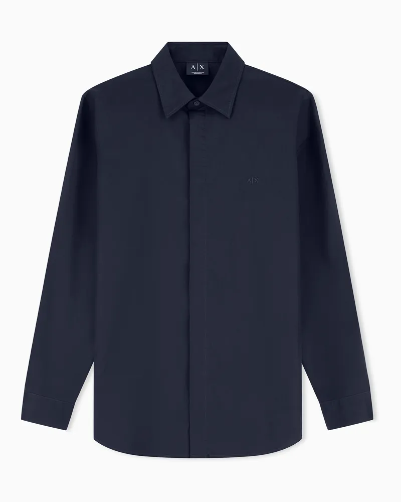 Armani Exchange Cotton shirt Marineblau
